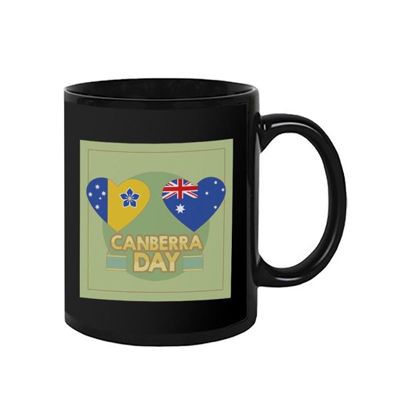 Canberra Australia Heart Flags Mug - Image by Shutterstock,