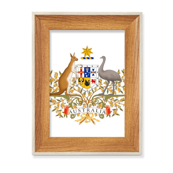 Canberra Australia National Emblem Desktop Wooden Photo Frame Display Picture Art Painting Multiple Sets