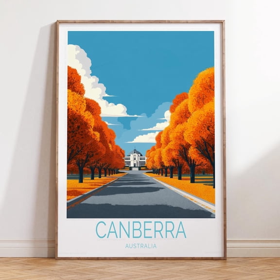 Canberra Australia Scenic Cityscape Print Unframed Paper Print