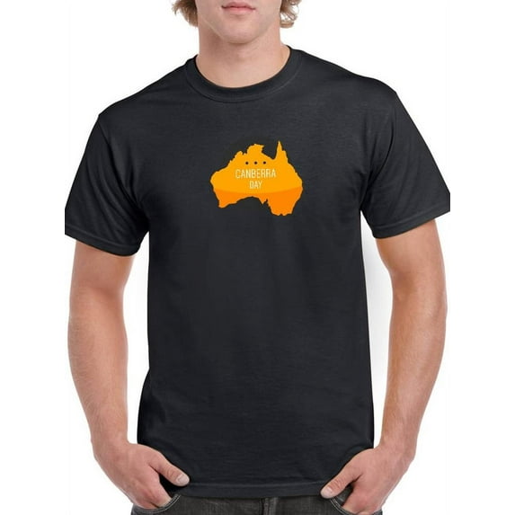 Canberra Day Simple Country Art T-Shirt Men -Image by Shutterstock, Male XX-Large