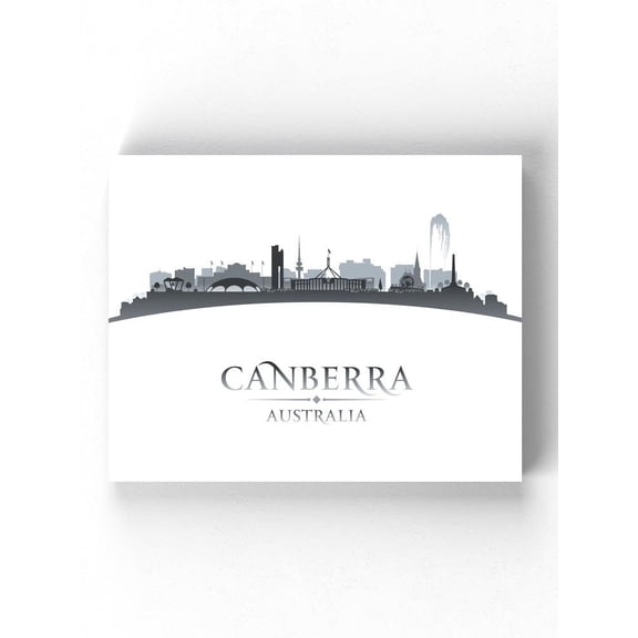 Canberra Day Urban Skyline Art Wrapped Canvas -Image by Shutterstock,