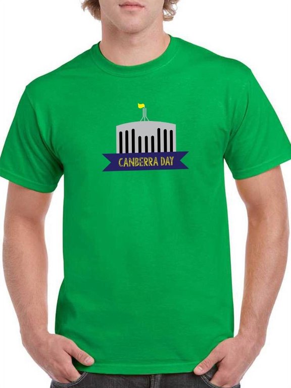 Canberra Day Vector Art Monument T-Shirt Men -Image by Shutterstock, Male x-Large
