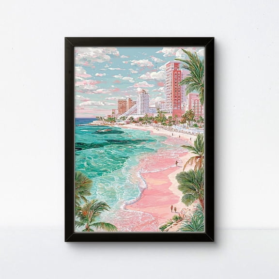 CancĂșn Beach Poster: Mexico Coastal Wall Art Unframed Paper Print