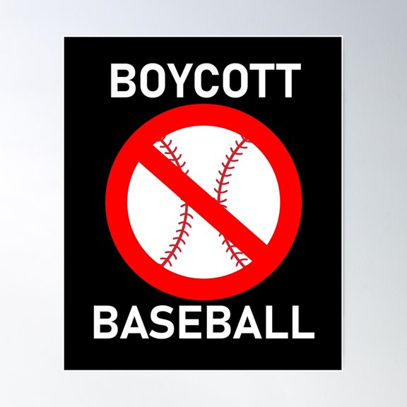 Cancel Social Justice Baseball Warriors - Boycott Baseball Poster Wall Art, Modern Wall Decor For Living Room Bedroom, 8x12 UNFRAMED