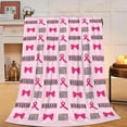 thumbnail image 1 of Cancer Awareness Blanket for Women Cancer Survivor Throw Blanket Pink Ribbon Soft Cozy Fleece Fuzzy Stuffed Plush Flannel Gifts for Girls Adults 50"X60", 1 of 8