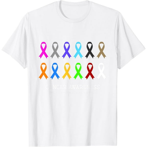 Cancer Awareness Clothing - Fight Cancer Ribbon T-ShirtMen's and women's pure cotton short-sleeved shirts
