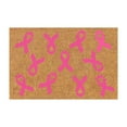 Cancer Awareness Doormat Pink Ribbon Design Non Ndoor/Outdoor Custom