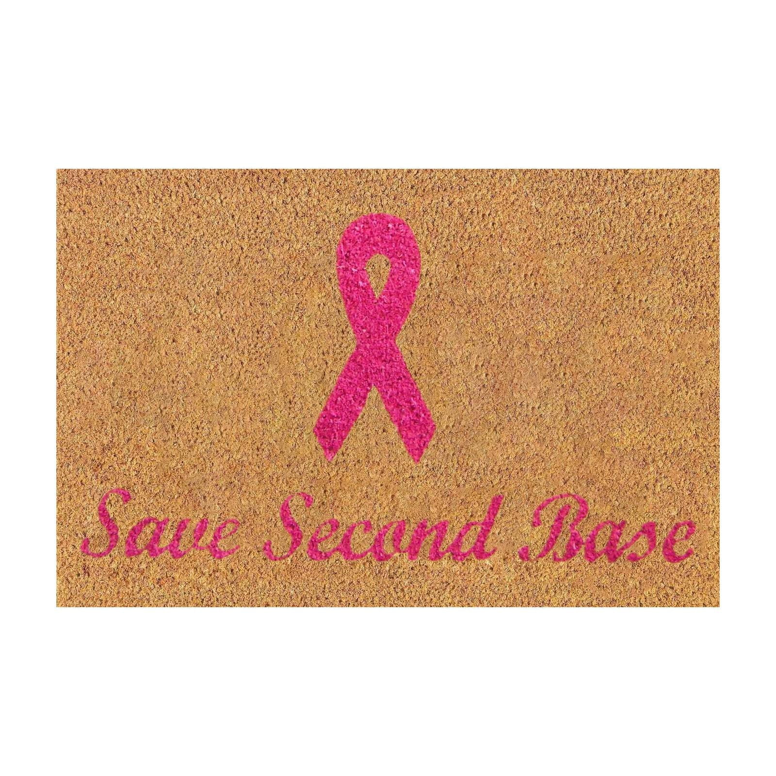 Cancer Awareness Doormat Ribbon Design Non Ndoor/Outdoor Custom Cancer