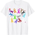 thumbnail image 1 of Cancer Awareness - Fight Cancer Ribbons T-ShirtMen's and women's pure cotton short-sleeved shirts, 1 of 7