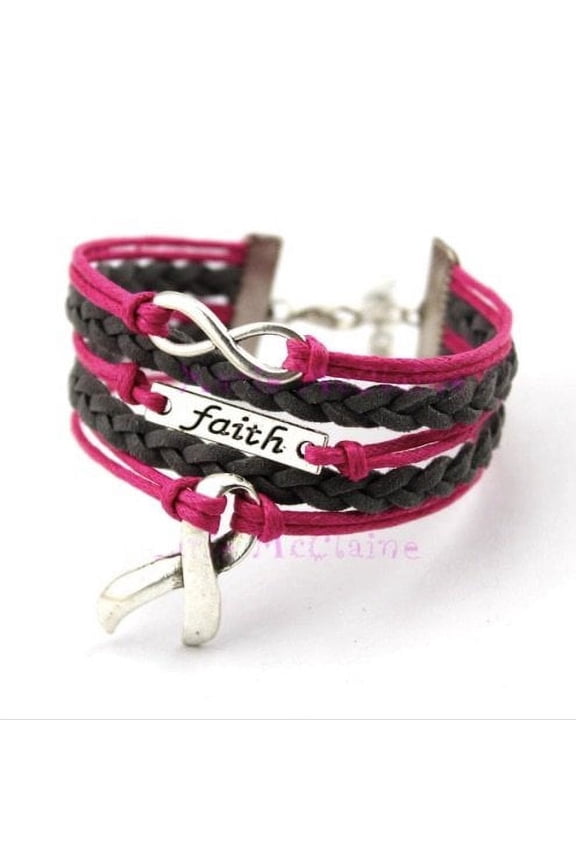 Cancer Awareness Pink Ribbon Bracelet, Faith Bracelet, Infinity Bracelet & Autism Awareness, Makes the Perfect Gift