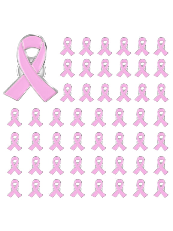 Cancer Awareness Pins 50 Pieces Ribbon Enamel Lapel Pins, Charity Fundraising Badges for World Cancer Day, Support Survivor Gifts for Women Men Patients, Social Event Supplies Accessories