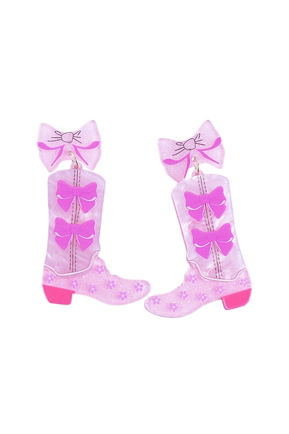 Cancer Awareness Ribbon Acrylic Earrings - Fashionable Statement Jewelry for Women Ideal for Any Occasion