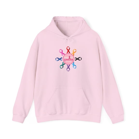 Cancer Awareness Ribbon Art Print Unisex Heavy Blend™ Hooded Sweatshirt