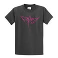 thumbnail image 1 of Cancer Awareness Short Sleeve T-shirt Ribbon Angel Wings-Charcoal-Medium, 1 of 4