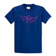 thumbnail image 1 of Cancer Awareness Short Sleeve T-shirt Ribbon Angel Wings-Royal-4Xl, 1 of 4