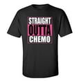 thumbnail image 1 of Cancer Awareness Straight Outta Chemo Adult Short Sleeve T-Shirt-Black-Large, 1 of 4