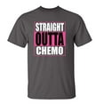 thumbnail image 1 of Cancer Awareness Straight Outta Chemo Adult Short Sleeve T-Shirt-Charcoal-XL, 1 of 4
