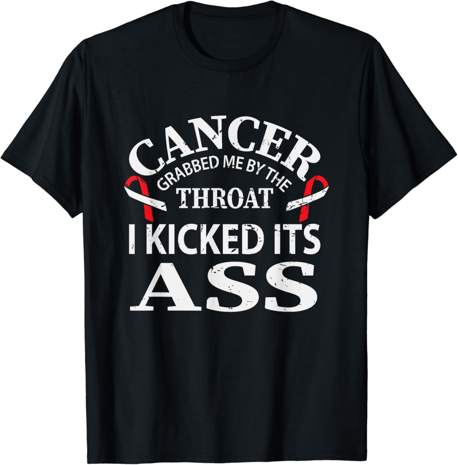 Grobbed Cancer Awareness Survivor Grabbed Me By The Throat Gift T-Shirt ...
