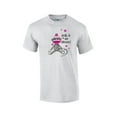 thumbnail image 1 of Cancer Awareness T-shirt Sock It to Cancer Monkey Cute Fund Raising Support Breast Raise Unisex Tee Shirt -Lightgrey-Large, 1 of 6