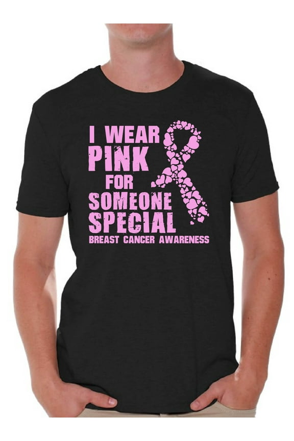 Cancer Awereness Shirts for Men Breast Cancer Awareness Shirts Pink Ribbon T shirts