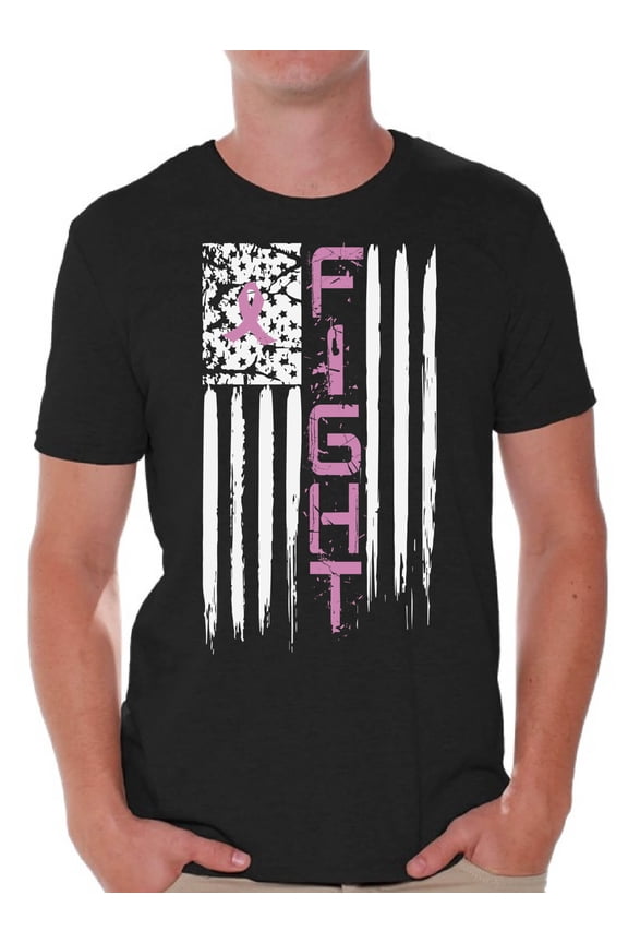 Cancer Awereness Shirts for Men Breast Cancer Awareness Shirts Pink Ribbon T shirts