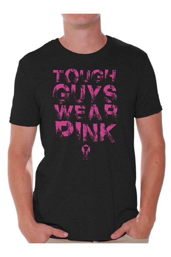 Cancer Awereness Shirts for Men Breast Cancer Awareness Shirts Pink Ribbon T shirts