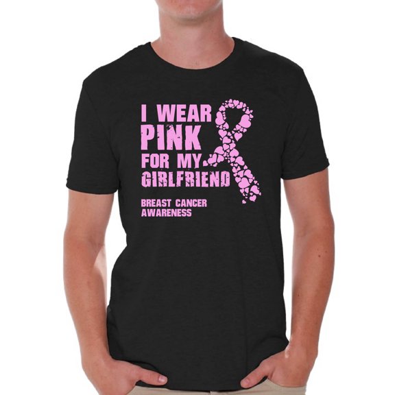 Cancer Awereness Shirts for Men Breast Cancer Awareness Shirts Pink Ribbon T shirts