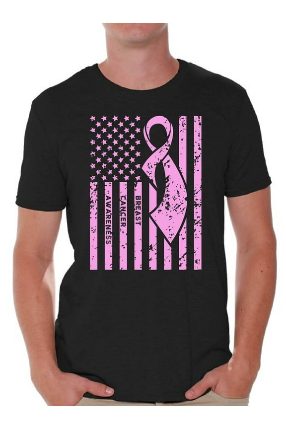 Cancer Awereness Shirts for Men Breast Cancer Awareness Shirts Pink Ribbon T shirts