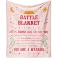 thumbnail image 1 of Cancer Care Gifts for Women, Get Well Soon Gifts Blanket 60''''x 80'''' for Her Him, Cancer Fighter Inspirational Quote Chemo Patient Gift - Meaningful Caring Message Battle Blanket, 1 of 6