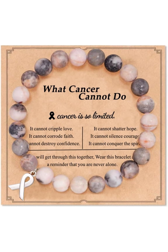 Cancer Care Gifts for women,Natural Stone Healing Crystal Bracelets Encouragement Gifts for Women Man Best Friend Sister