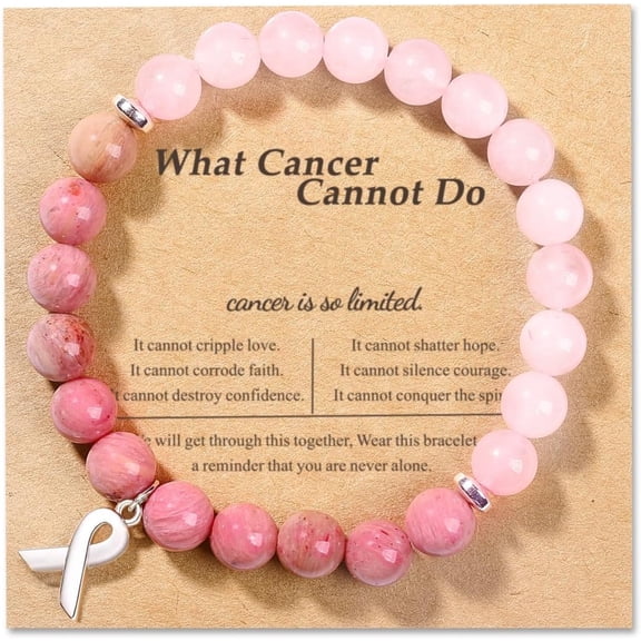 Cancer Care Gifts for women,Natural Stone Healing Crystal Bracelets Encouragement Gifts for Women Man Girls Best Friend Sister