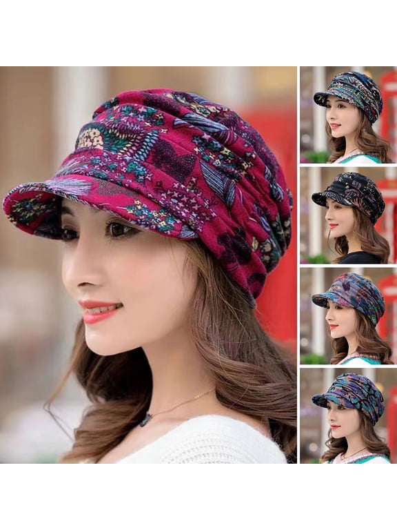 Cancer Chemo Headwear Newsboy Cap Baseball Hat for Women Ruched Hair Loss Turban Peaked Cap Cold Cap for Chemo Women Caps for Summer Grey by Baberdicy
