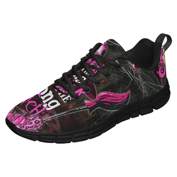 Cancer Chose The Wrong Witch Running Shoes Sneakers Mesh Black Size 12