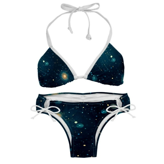 Cancer Constellation Detachable Sponge Adjustable Strap Bikini Set Two-Pack - Ideal for Beach, Pool, Vacation