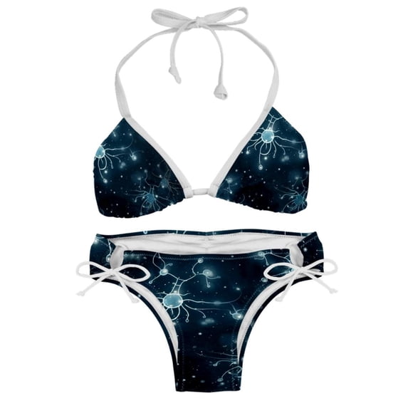 Cancer Constellation Women's Detachable Sponge Adjustable Strap Bikini Set 2-Pack for Beach and Pool Parties