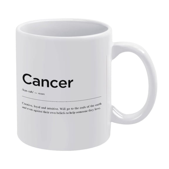 Cancer Definition,Zodiac Mug Gift,Astrology Mug,Gift For Cancer,White Mug,Funny Coffee Mug,Man Cave Prints,The Best Gift for Colleagues,Parents,And Grandparents,110z Men And Women