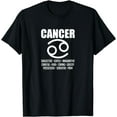 thumbnail image 1 of Cancer Facts Birthday Zodiac Sign Moon Astrology T-Shirt, 1 of 4