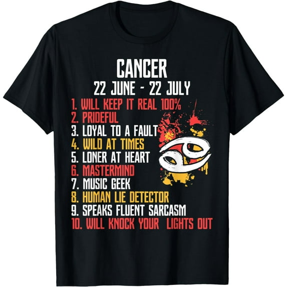 Cancer Facts Zodiac Sign T-Shirt