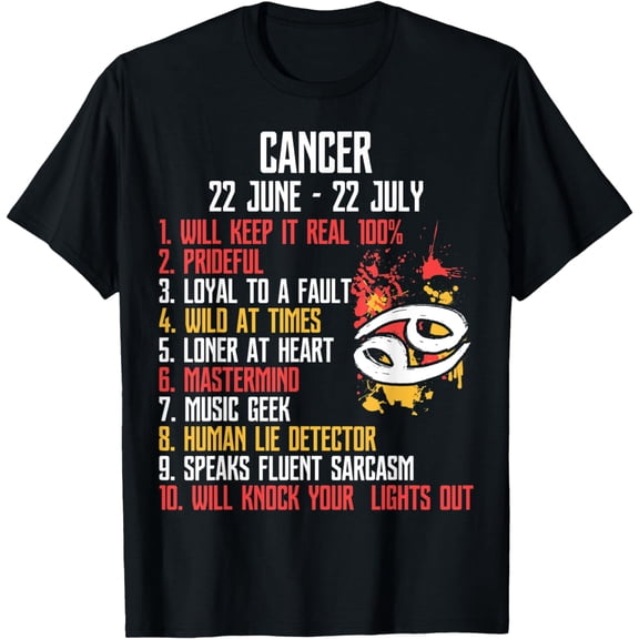 Cancer Facts Zodiac Sign T-Shirt