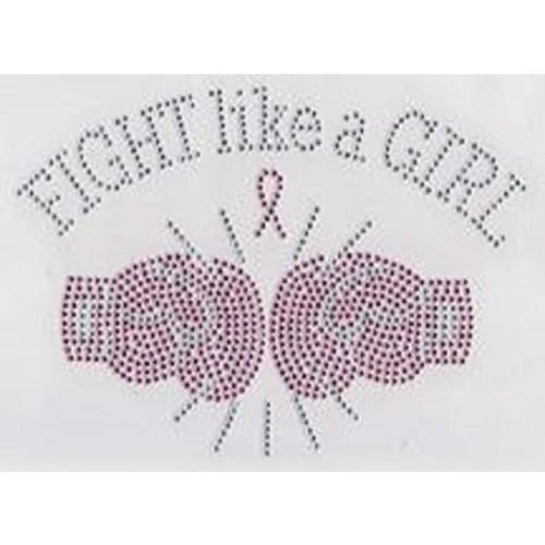Cancer Fight Rhinestone Iron On Transfer
