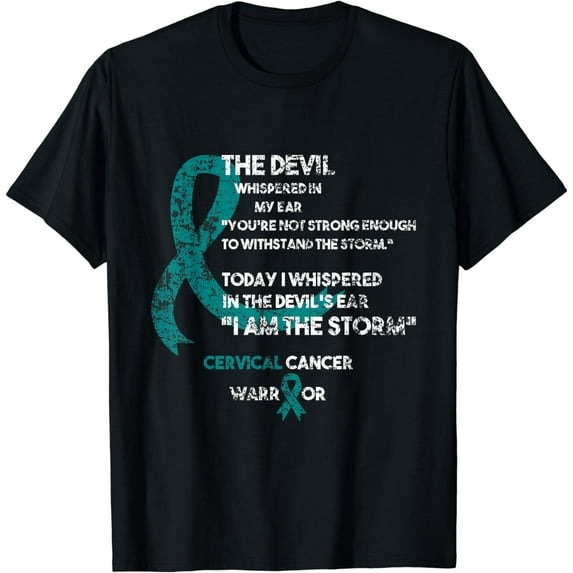 Cancer Fighter Gift Cervical Cancer Awareness T-Shirt