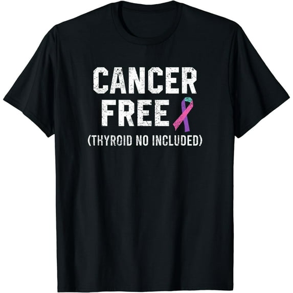 Cancer Free Thyroid Cancer Support Ribbon Awareness Gift T-Shirt