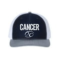thumbnail image 1 of Cancer Hat, Cancer, Trucker Hat, Adjustable, 10 Different Colors!, Gift For Cancer, Horoscope Hat, Astrology Hat, Taurus Apparel, White Text, Navy/White/Heather, 1 of 1