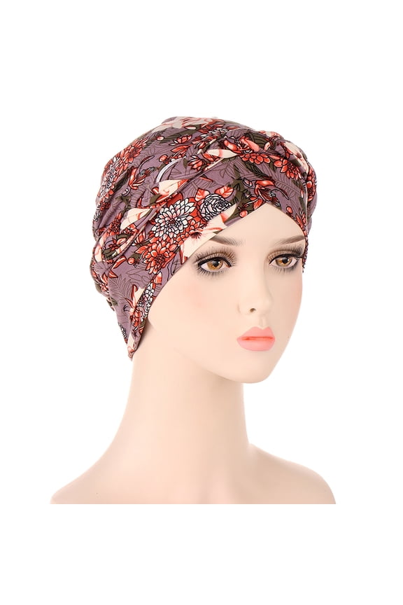 Cancer Headwear Headwrap Caps Wrapped Turban Cap Turban Head Wraps Turban Beanie for Cancer Alopecia Pre-Tied Wrap Hair Braid Caps Slip on Pretied Head Scarves Stretchy Turban Beanie