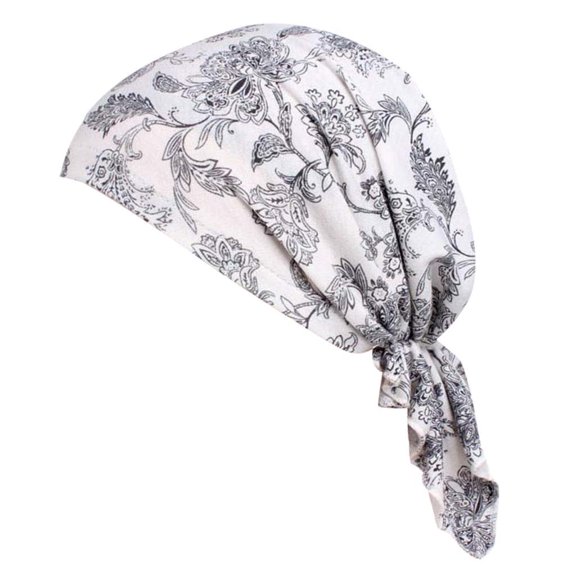 Cancer Headwear for Women, Women's Comfort Head Scarf Headwear Chemo Cancer Cap Beanie Headwrap - White