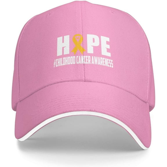 Cancer Hope Support Childhood Cancer Awareness Hat Men Women Childhood Cancer Awareness Baseball Cap Black