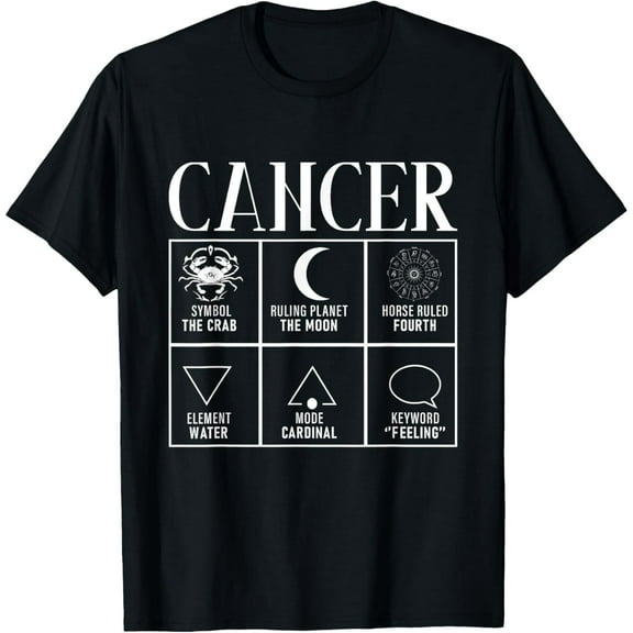 Cancer Sign Astrology Zodiac Gifts Horoscope For Women Men T-Shirt