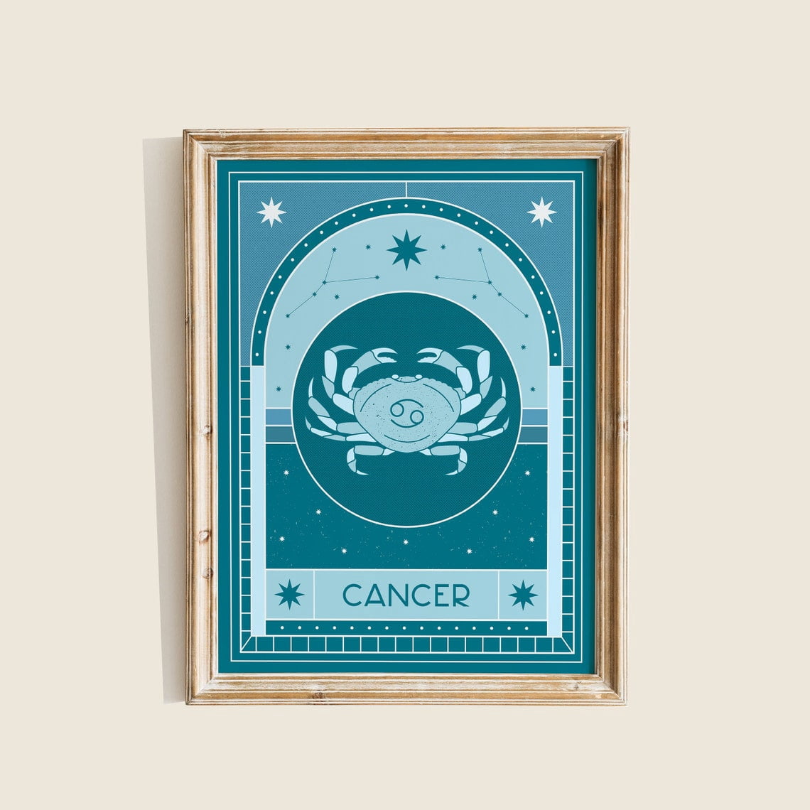 Cancer Star Zodiac Poster, Study Room, Office, Gallery Wall, Home And ...
