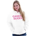 thumbnail image 1 of Cancer Sucks Breast Awareness Quote Hoodie Sweatshirt Women Brisco Brands X, 1 of 4