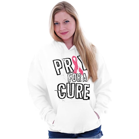 Cancer Sucks Breast Awareness Quote Women Plus Size Graphic Pullover Hoodie Brisco Brands 2X